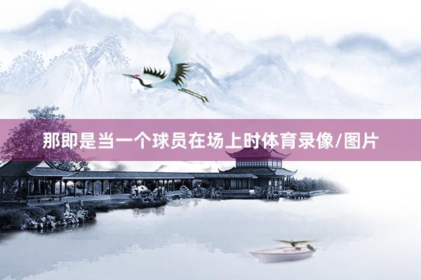那即是当一个球员在场上时体育录像/图片