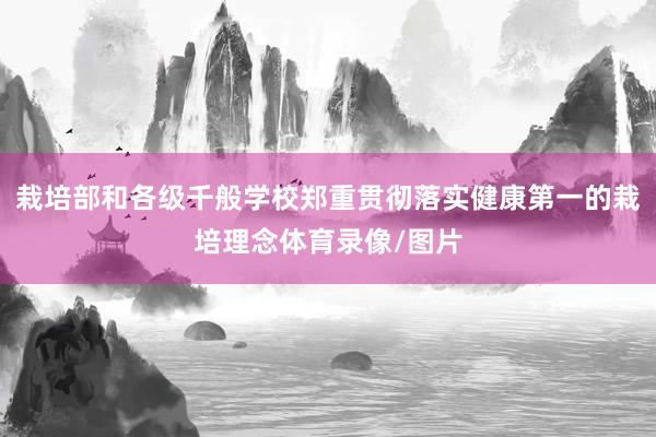 栽培部和各级千般学校郑重贯彻落实健康第一的栽培理念体育录像/图片