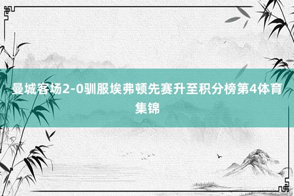 曼城客场2-0驯服埃弗顿先赛升至积分榜第4体育集锦