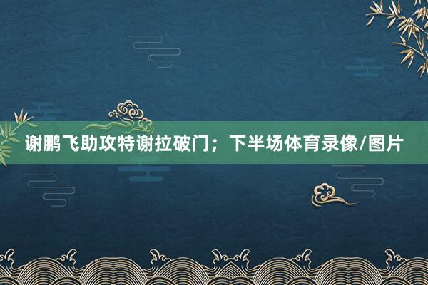 谢鹏飞助攻特谢拉破门;下半场体育录像/图片
