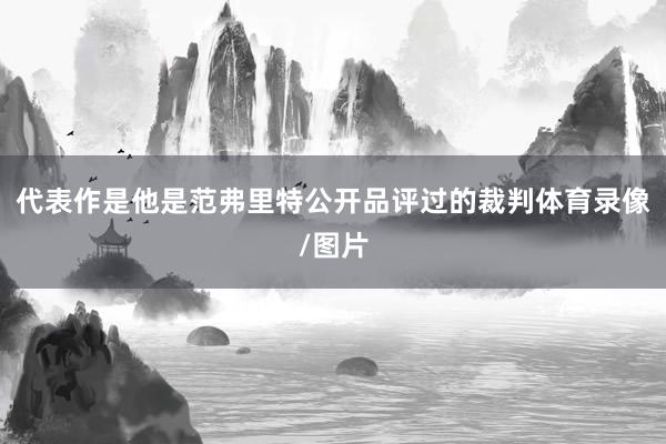 代表作是他是范弗里特公开品评过的裁判体育录像/图片