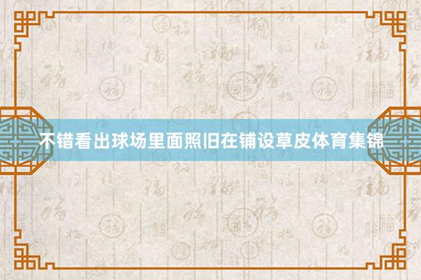 不错看出球场里面照旧在铺设草皮体育集锦