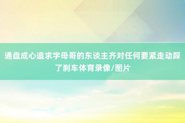 通盘成心追求字母哥的东谈主齐对任何要紧走动踩了刹车体育录像/图片