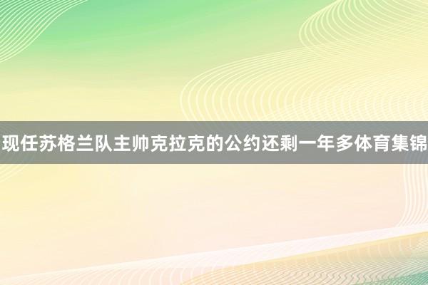 现任苏格兰队主帅克拉克的公约还剩一年多体育集锦