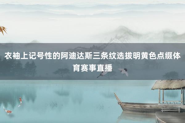 衣袖上记号性的阿迪达斯三条纹选拔明黄色点缀体育赛事直播