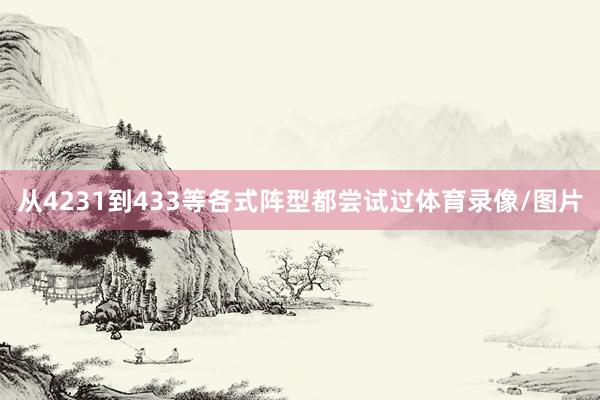 从4231到433等各式阵型都尝试过体育录像/图片