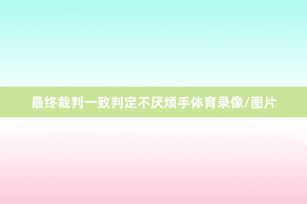 最终裁判一致判定不厌烦手体育录像/图片