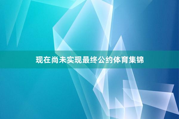 现在尚未实现最终公约体育集锦