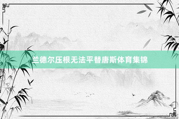 兰德尔压根无法平替唐斯体育集锦