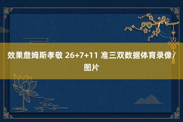 效果詹姆斯孝敬 26+7+11 准三双数据体育录像/图片