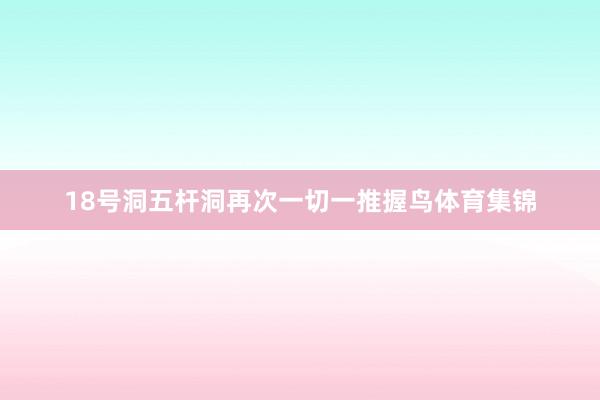 18号洞五杆洞再次一切一推握鸟体育集锦